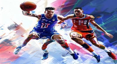 华体会体育NBA季后赛投注攻略配图，球员在灯光下跳投，画面动感十足